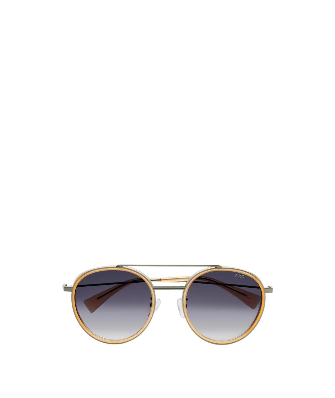 A.P.C. Желтые металлические солнцезащитные очки, фото 1
