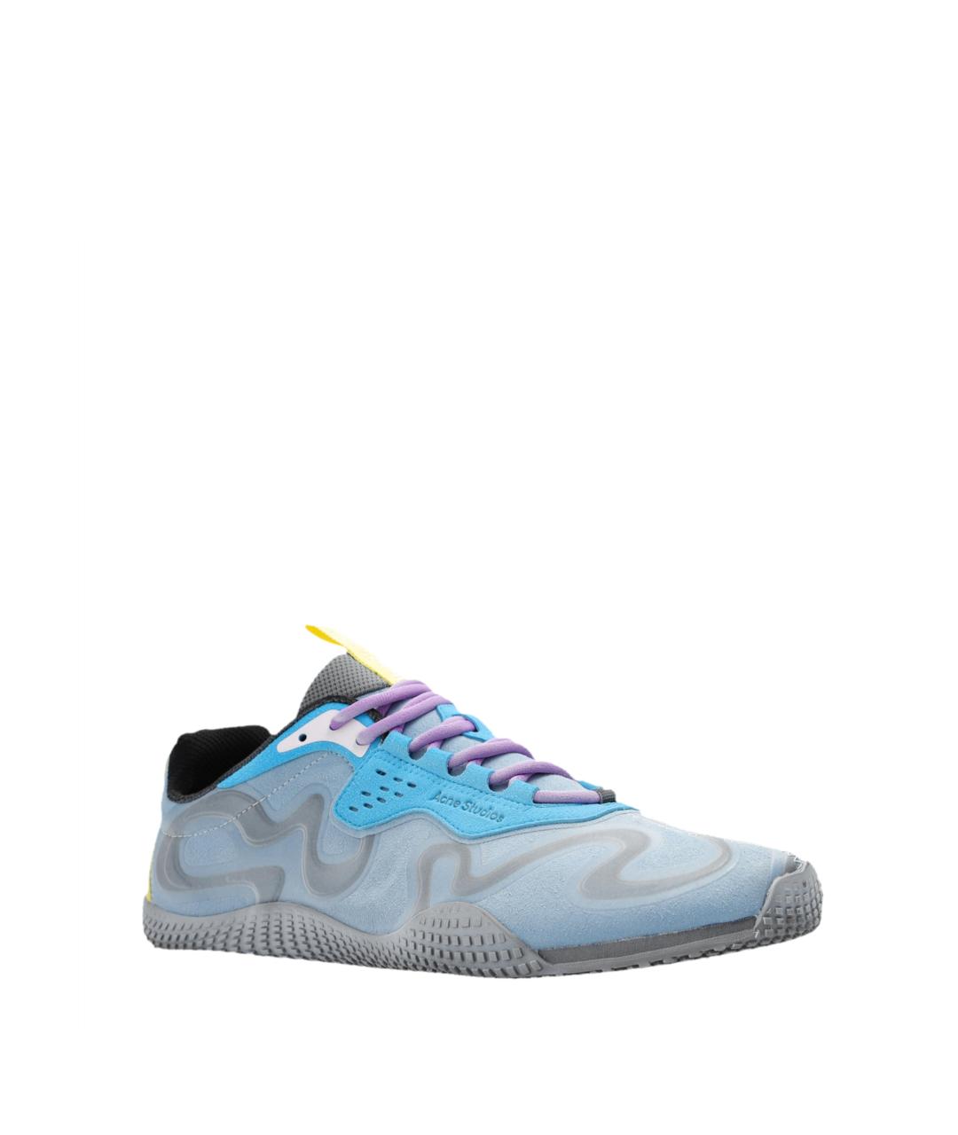 ACNE STUDIOS Голубые низкие кроссовки / кеды, фото 4