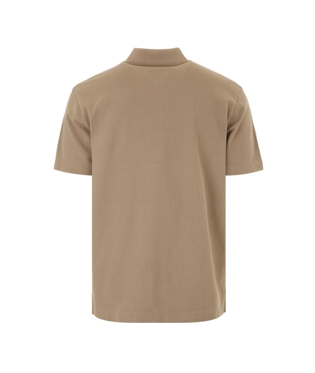 MAISON KITSUNE Антрацитовое хлопковое поло с коротким рукавом, фото 3