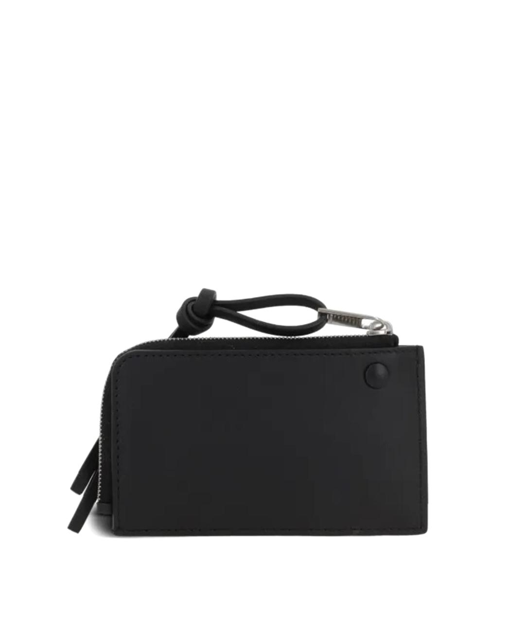 JIL SANDER Черный кожаный кошелек, фото 2