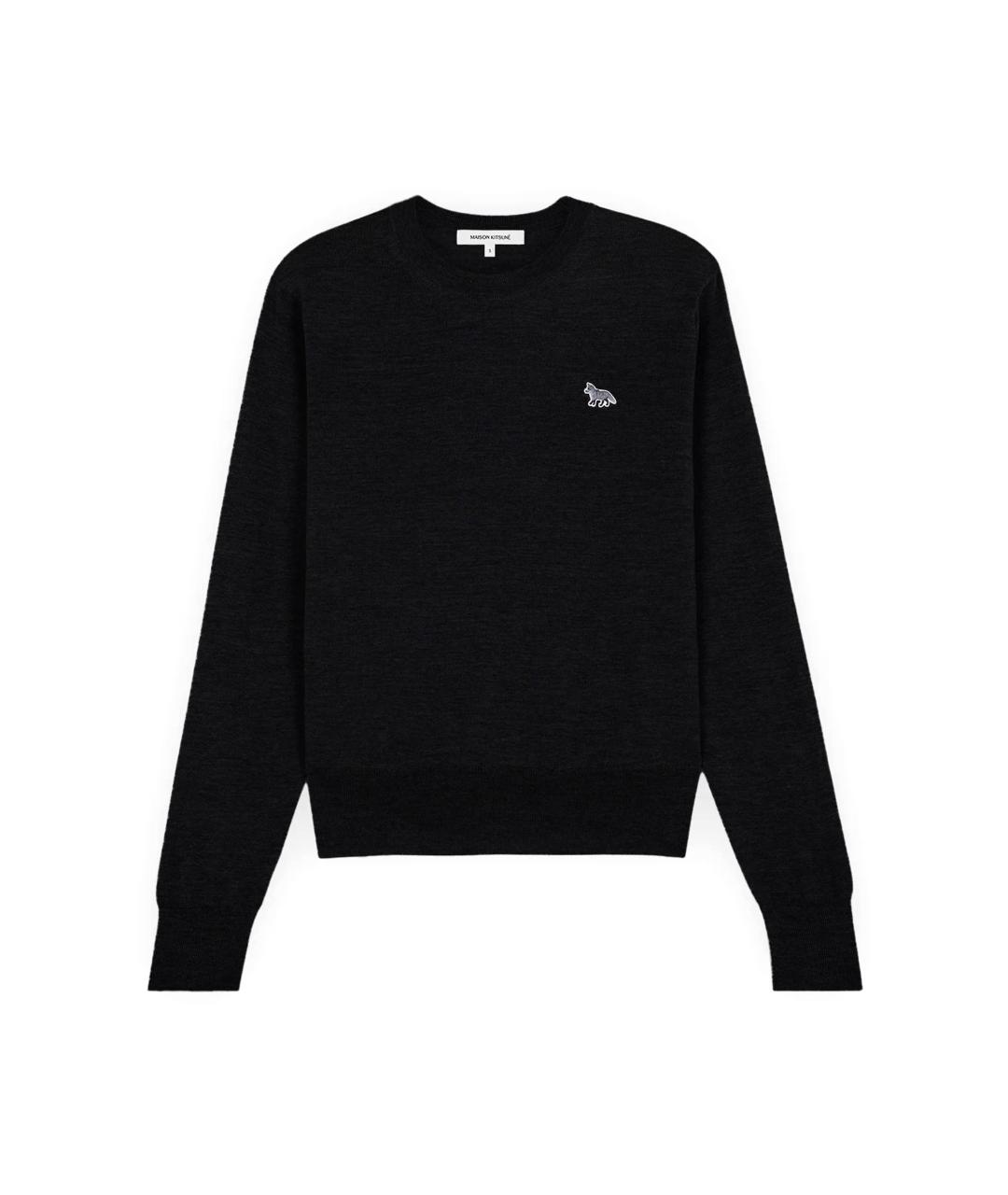 MAISON KITSUNE Черный шерстяной джемпер / свитер, фото 1