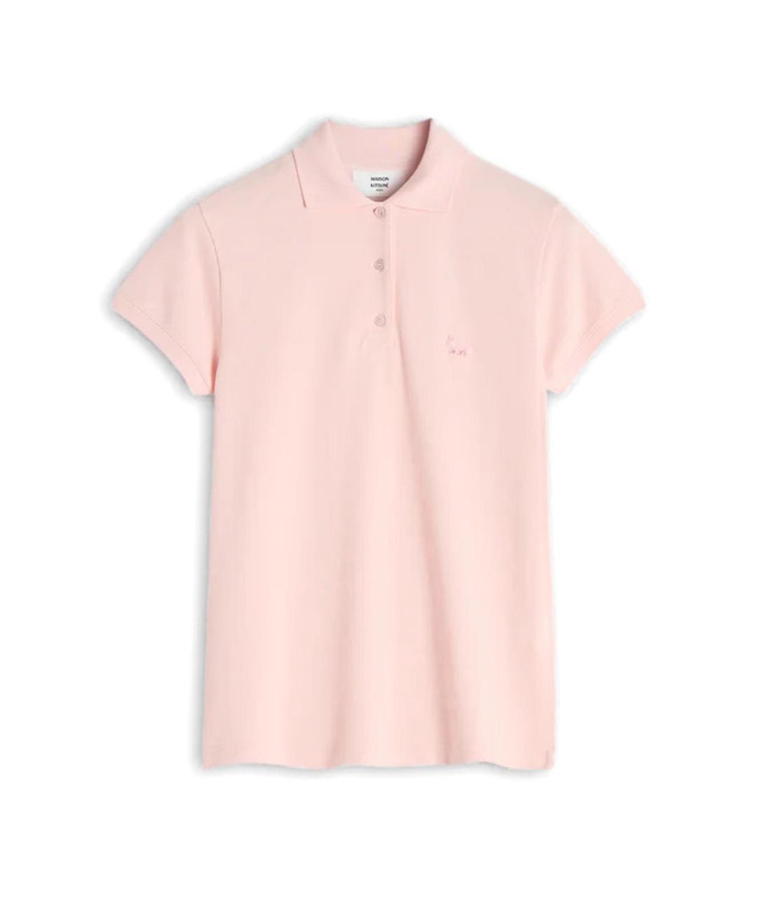 MAISON KITSUNE Розовая хлопковая футболка, фото 1