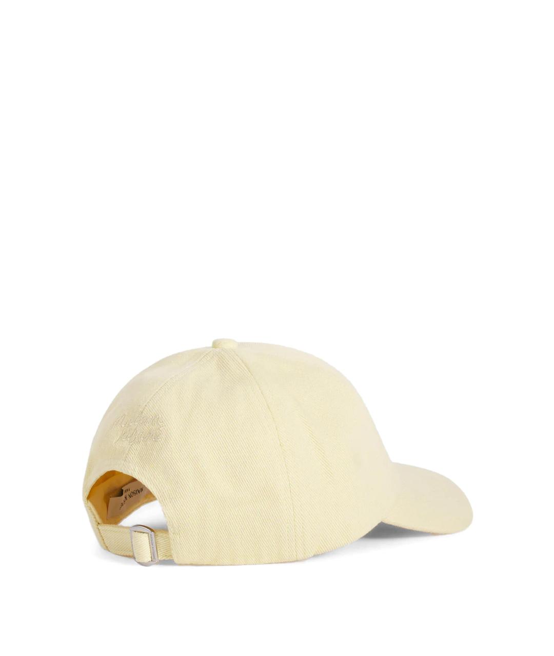 MAISON KITSUNE Желтая хлопковая кепка/бейсболка, фото 2