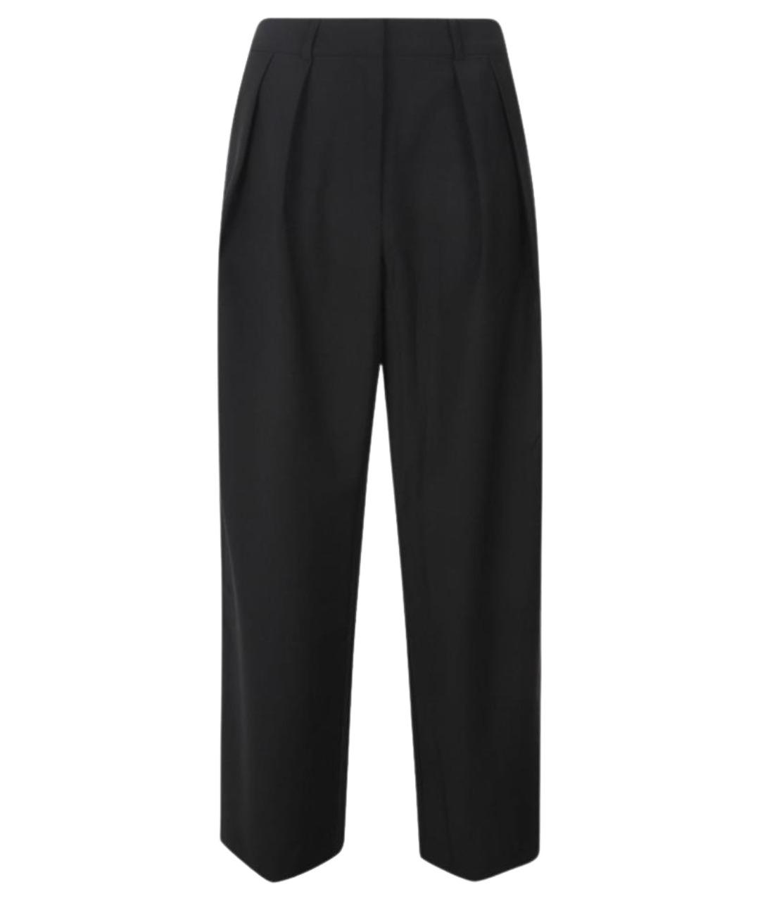 THE FRANKIE SHOP Черные полиэстеровые прямые брюки, фото 1