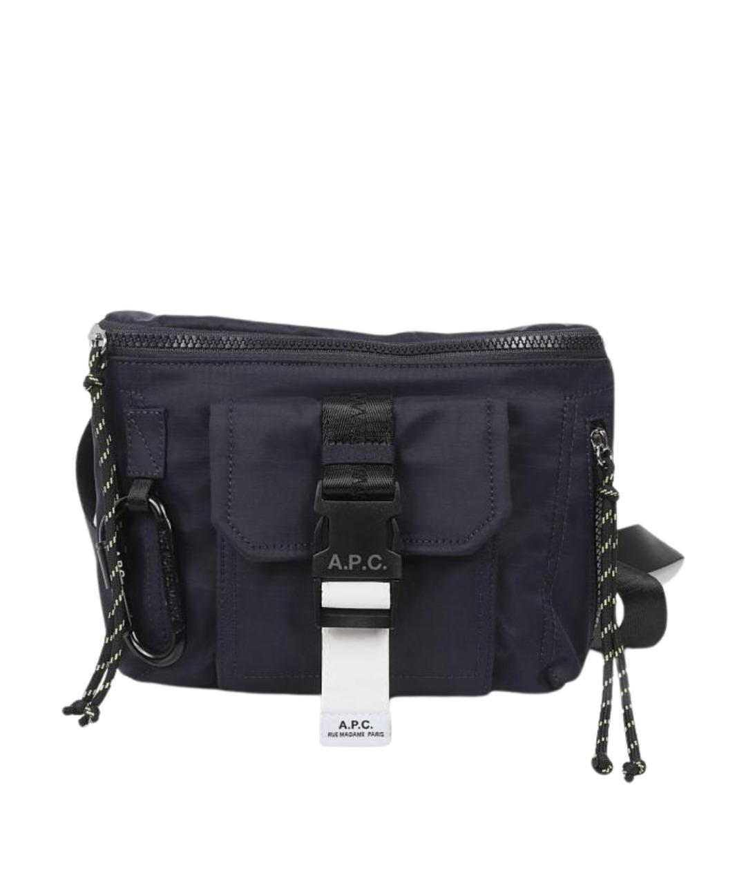 A.P.C. Темно-синяя сумка на плечо, фото 1