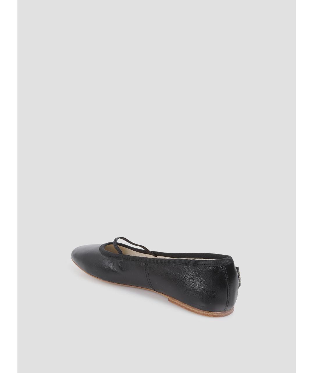 A.P.C. Черные кожаные балетки, фото 2