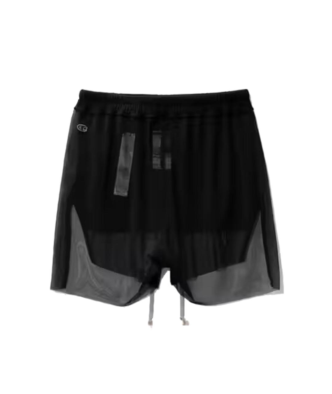 RICK OWENS Черные шелковые шорты, фото 2