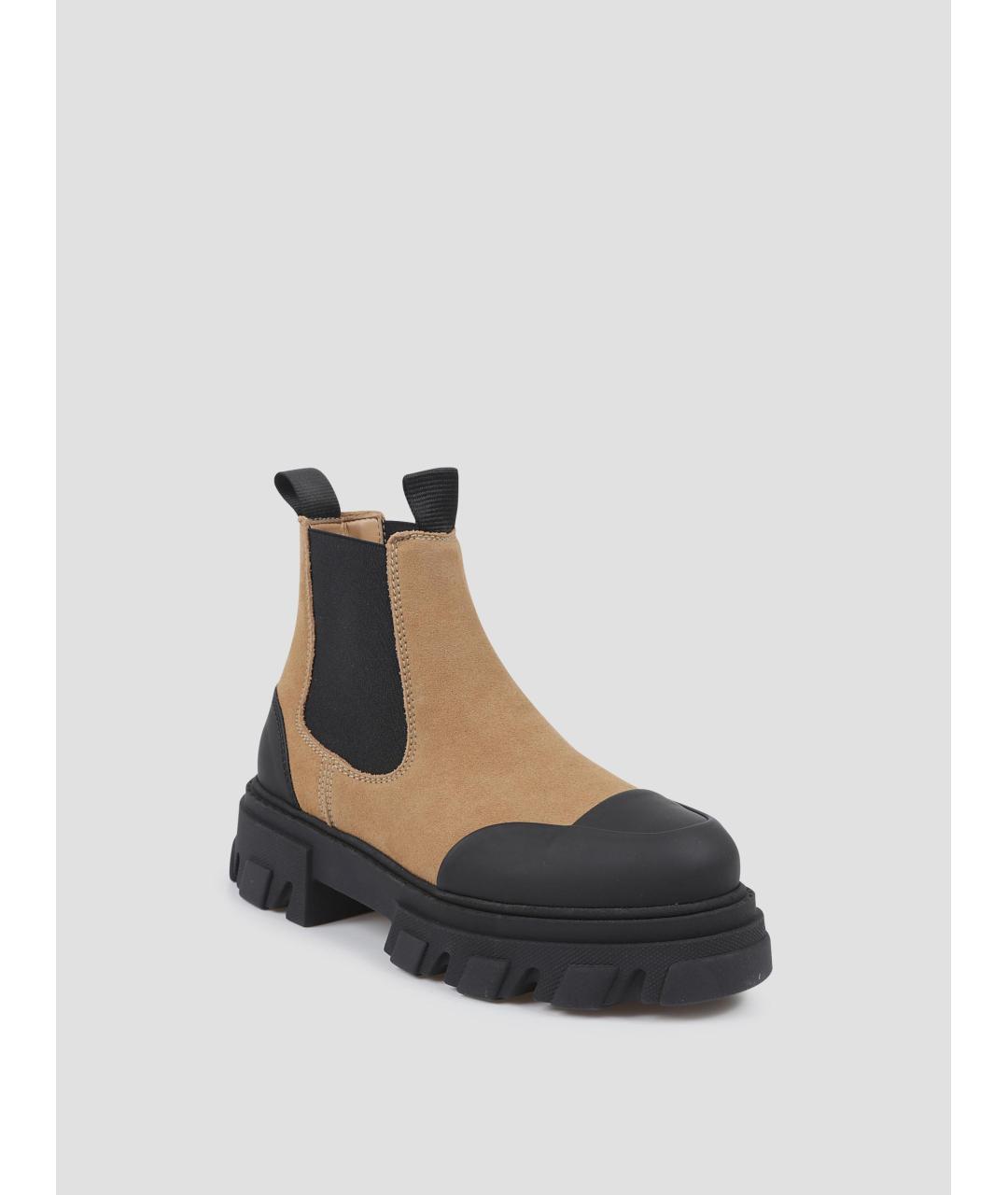 GANNI Коричневые замшевые ботинки, фото 3