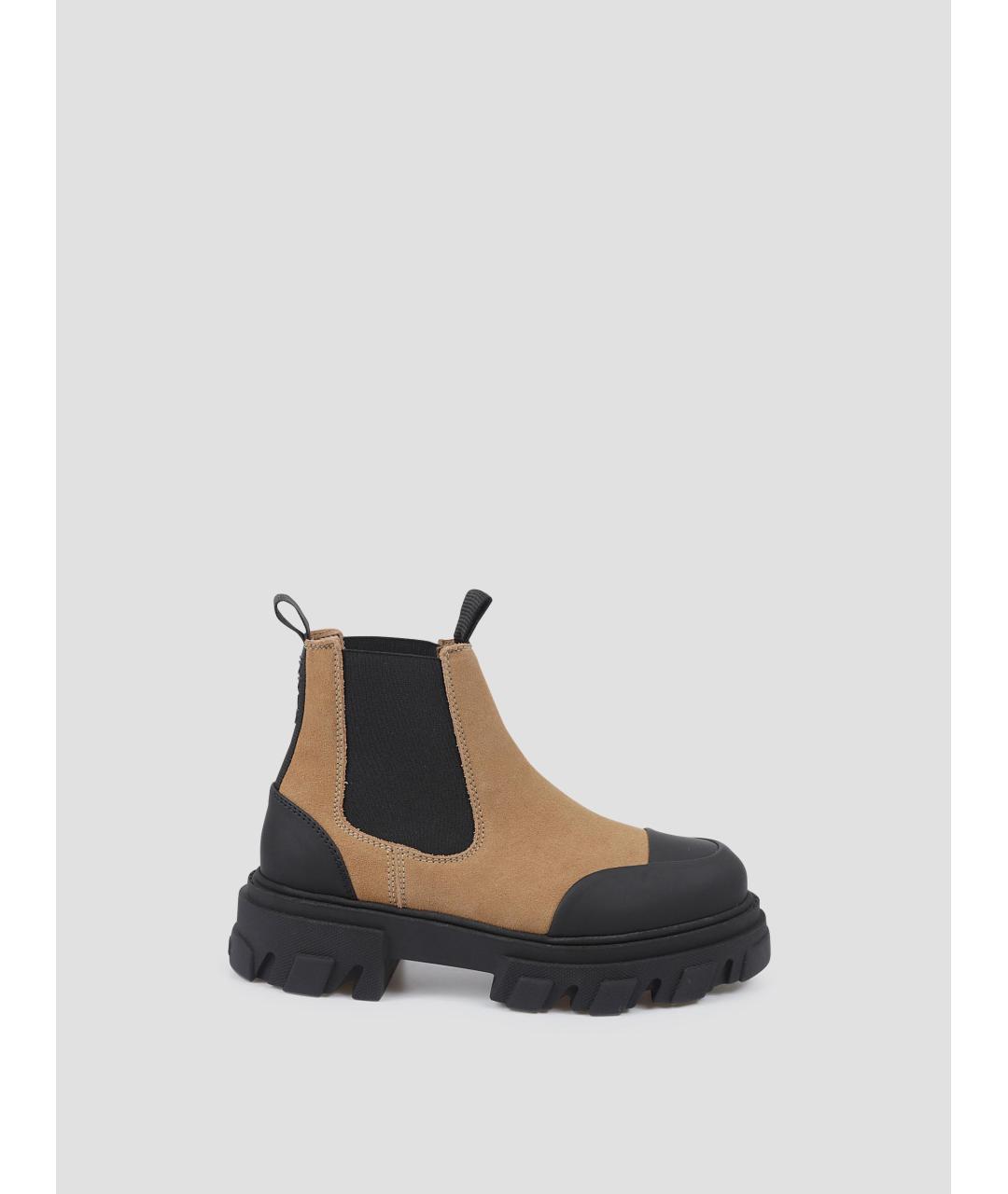 GANNI Коричневые замшевые ботинки, фото 4