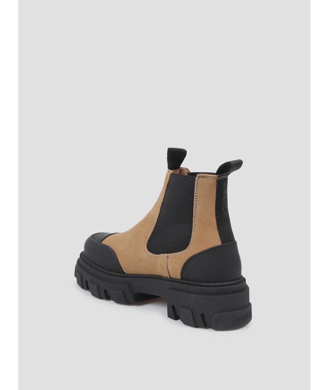 GANNI Коричневые замшевые ботинки, фото 2