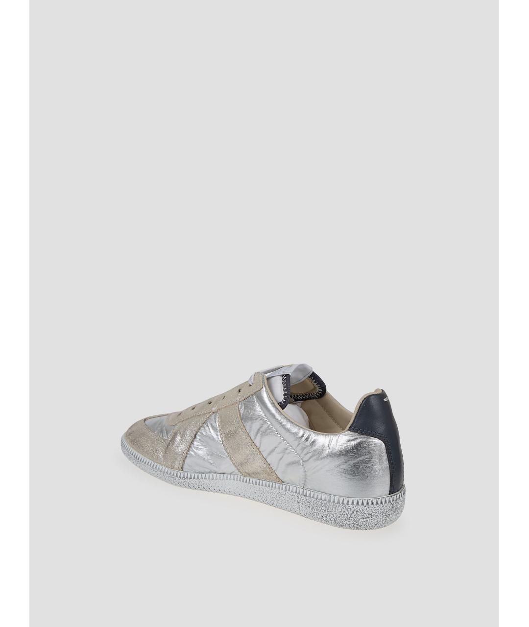 MAISON MARGIELA Серебряные низкие кроссовки / кеды, фото 2