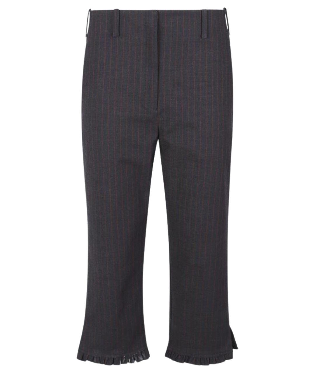 GANNI Серые прямые брюки, фото 1