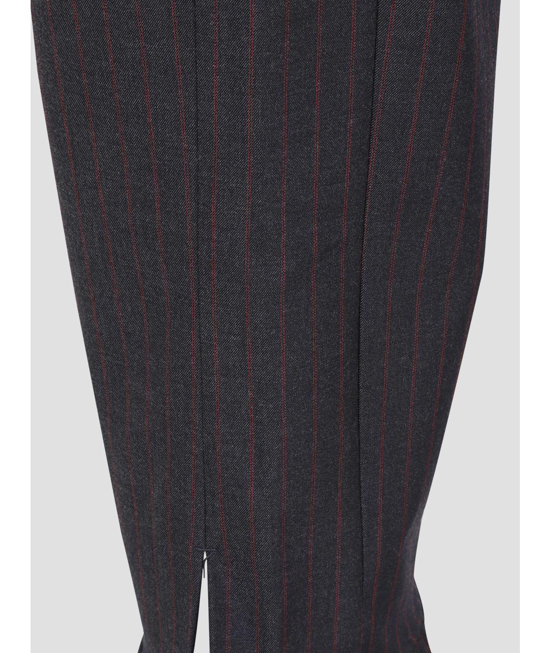 GANNI Серые прямые брюки, фото 3