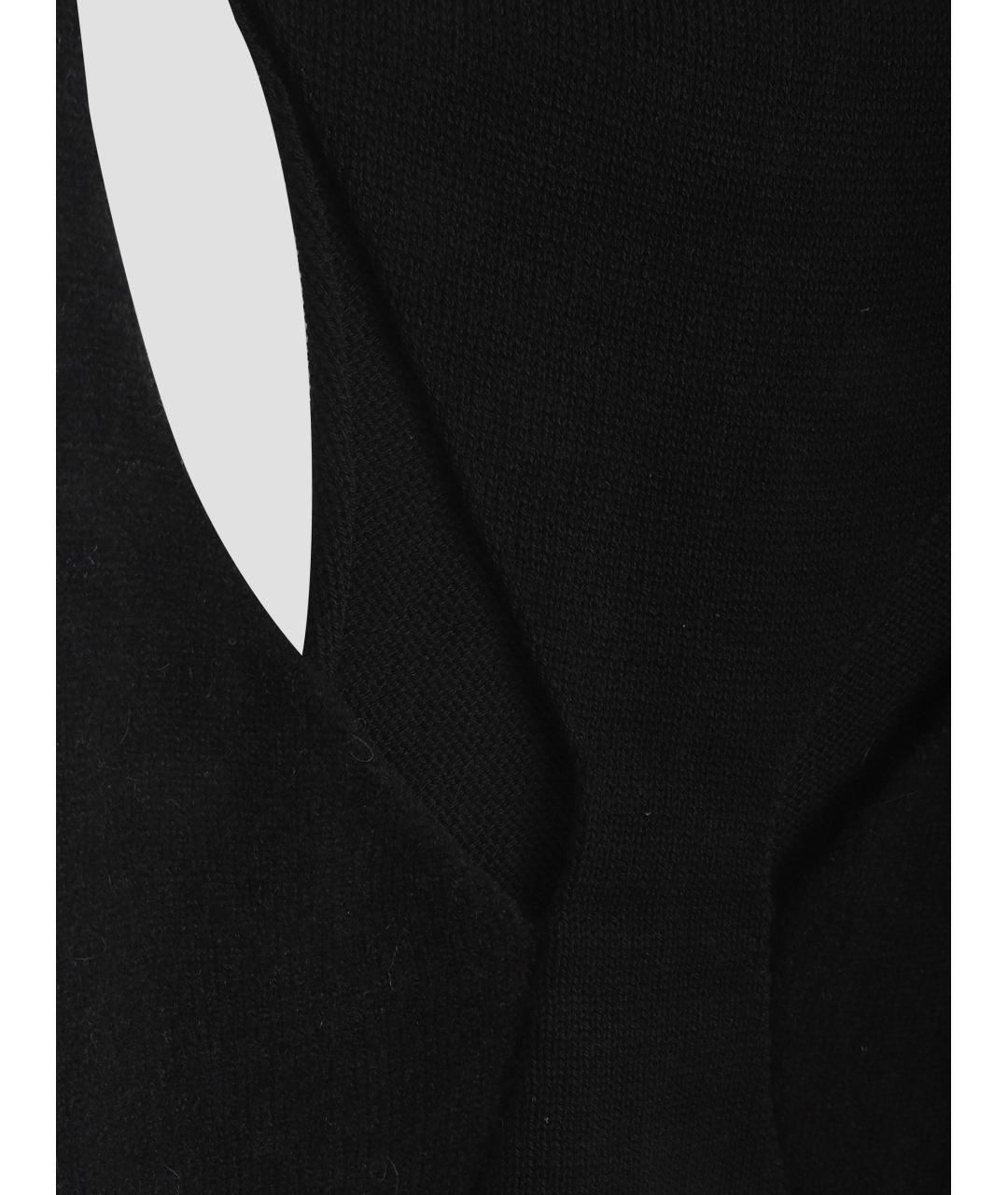 RICK OWENS Черная шерстяная майка, фото 4