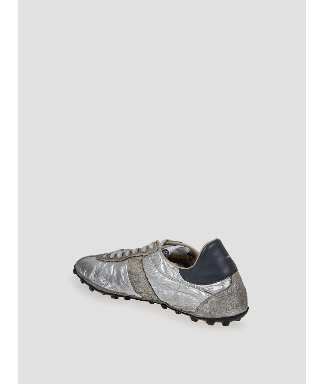 MAISON MARGIELA Серебряные низкие кроссовки / кеды, фото 2