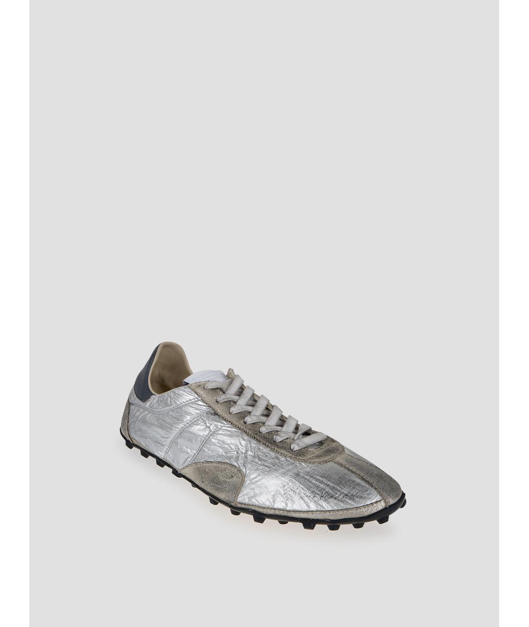 MAISON MARGIELA Серебряные низкие кроссовки / кеды, фото 3