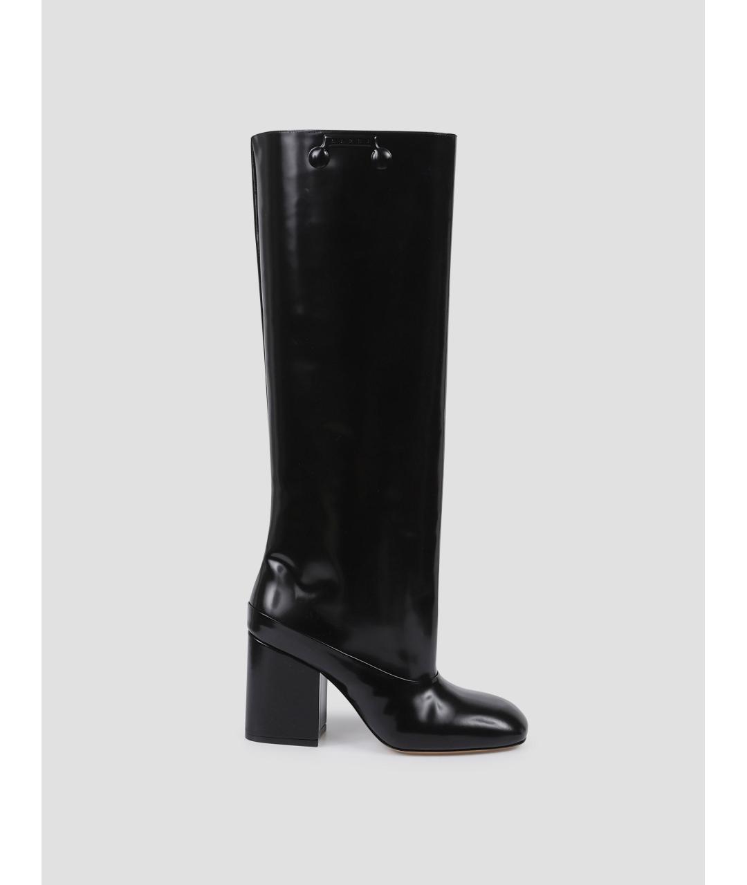 MARNI Черные кожаные сапоги, фото 4