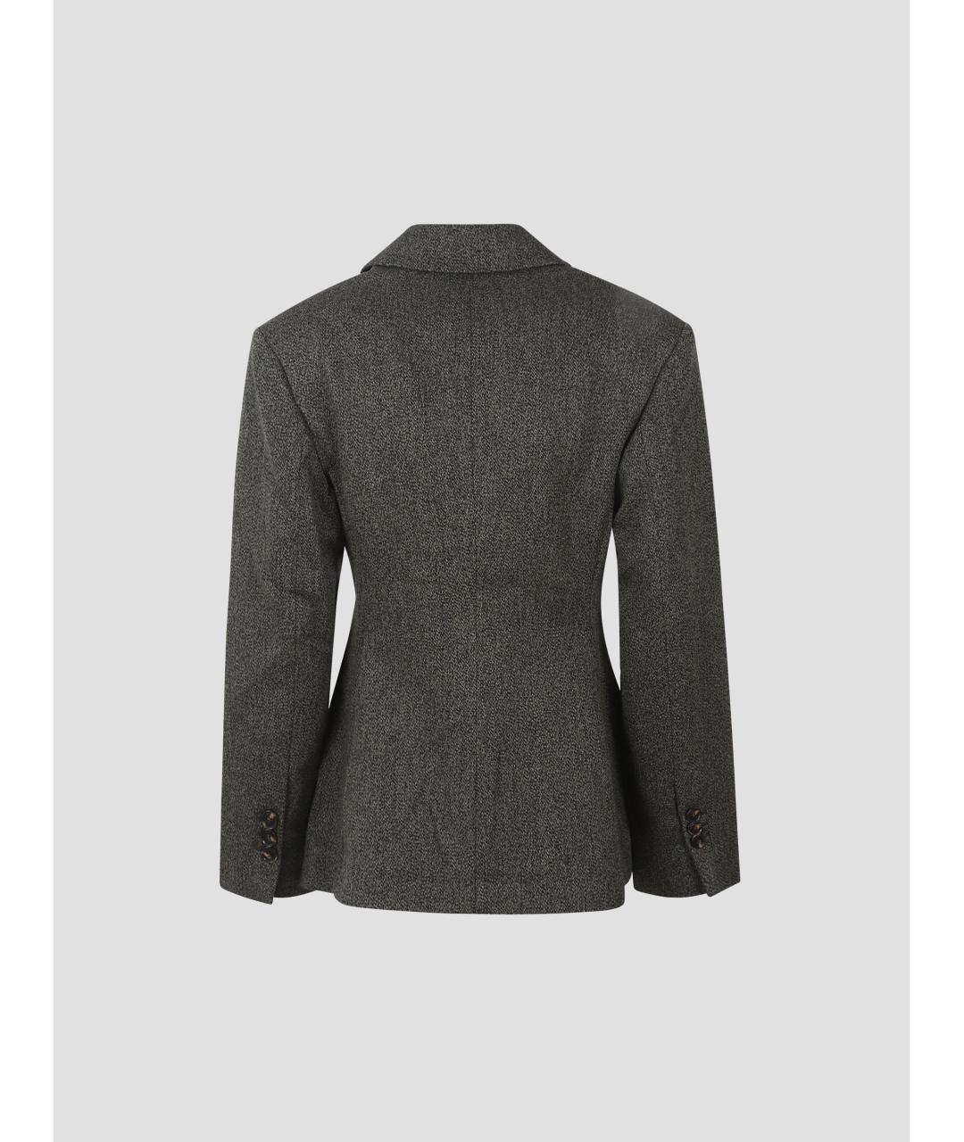 GANNI Зеленый хлопковый жакет/пиджак, фото 2