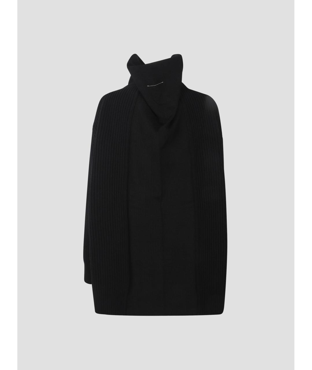 MM6 MAISON MARGIELA Черный шерстяной кардиган, фото 2