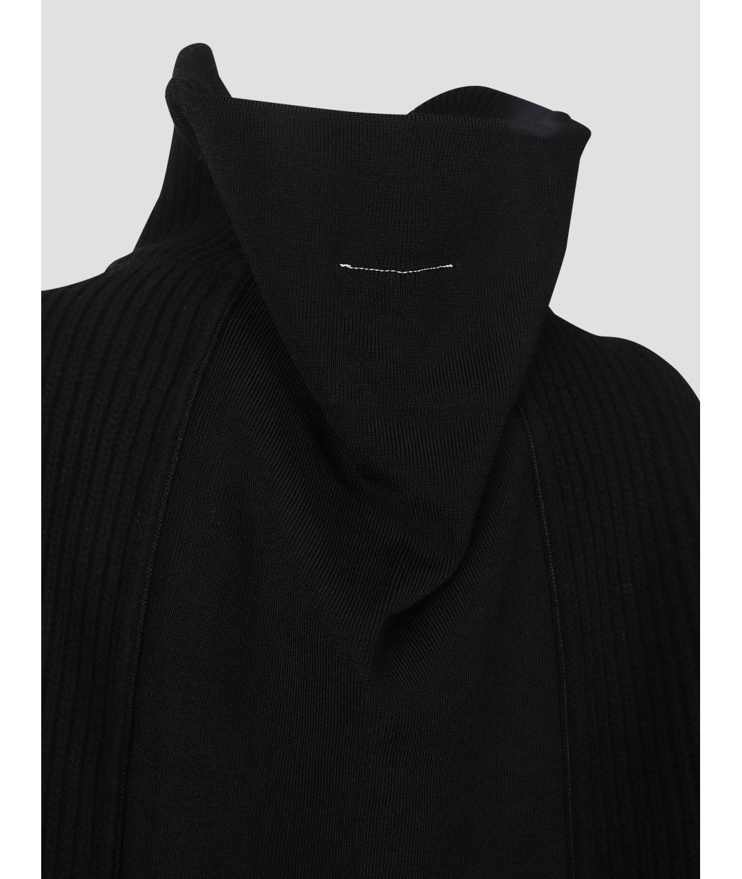 MM6 MAISON MARGIELA Черный шерстяной кардиган, фото 3