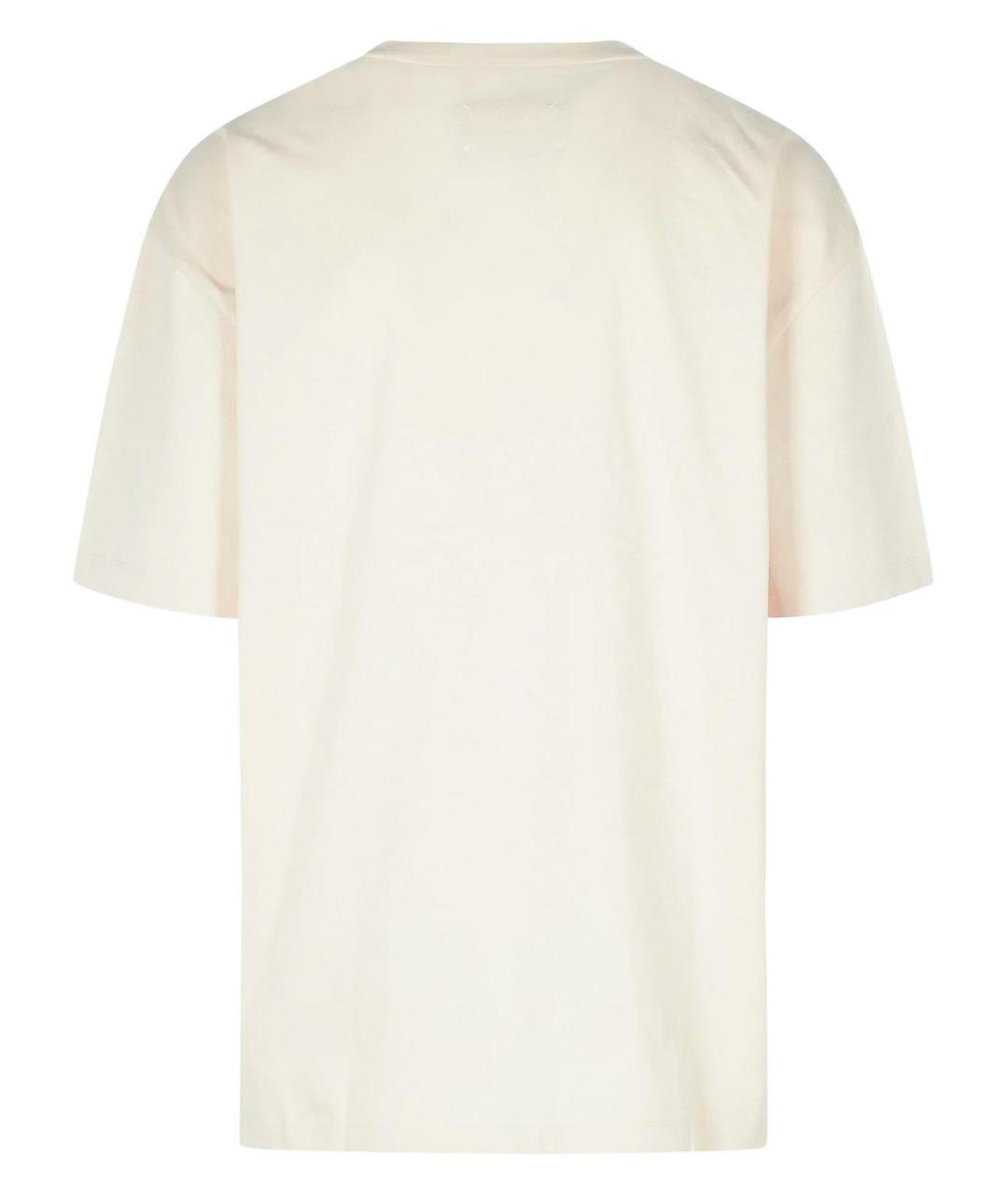 MAISON MARGIELA Бежевая хлопковая футболка, фото 2