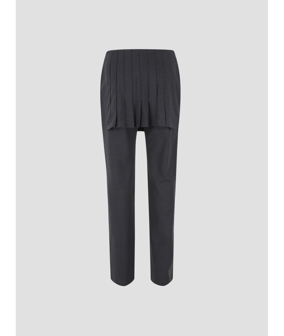 PALOMA WOOL Серые полиэстеровые прямые брюки, фото 2