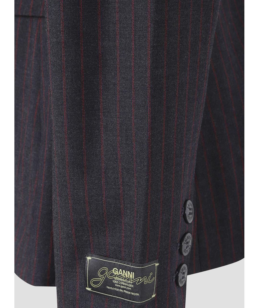 GANNI Серый жакет/пиджак, фото 3