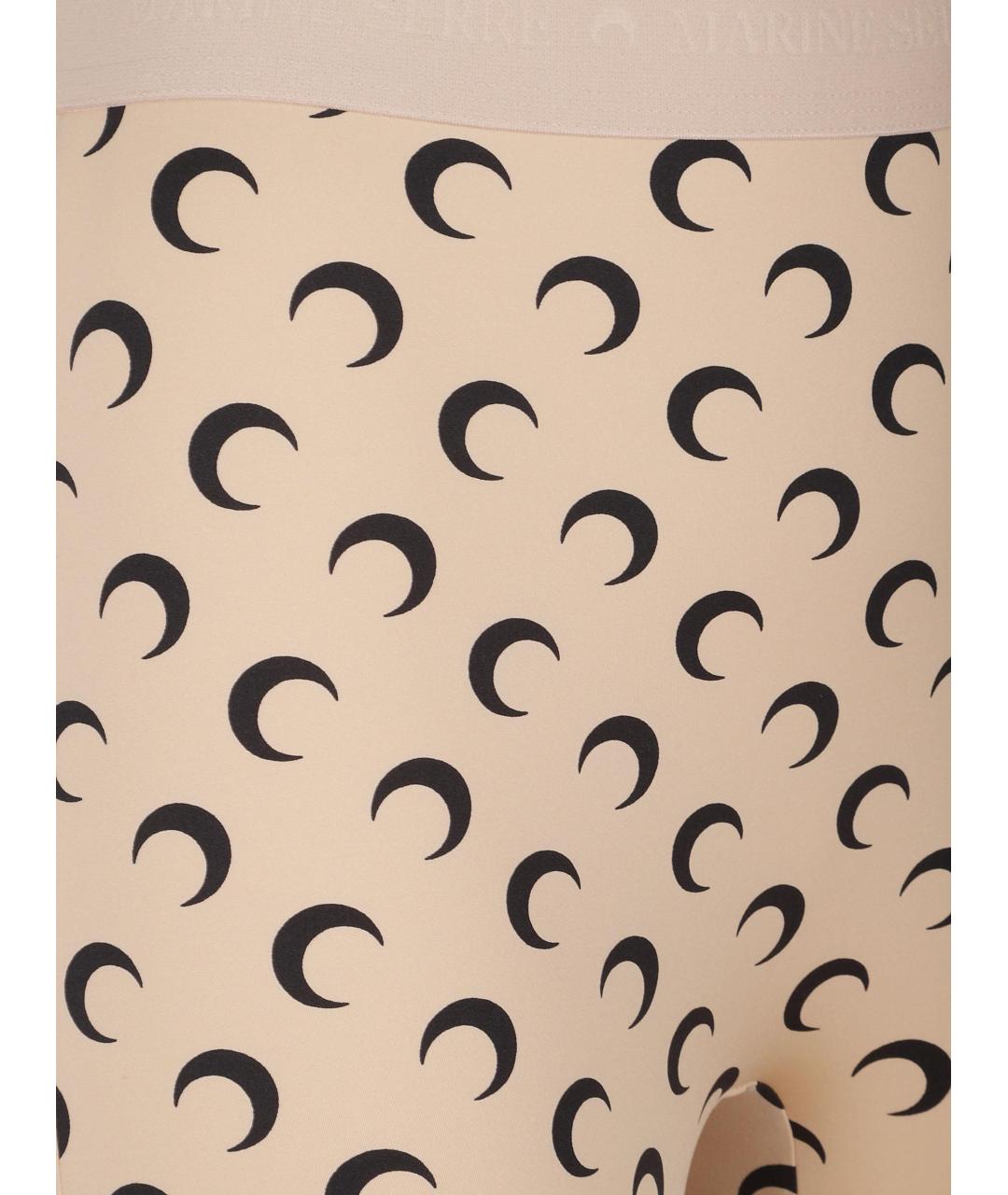 MARINE SERRE Бежевые полиамидовые леггинсы и велосипедки, фото 3