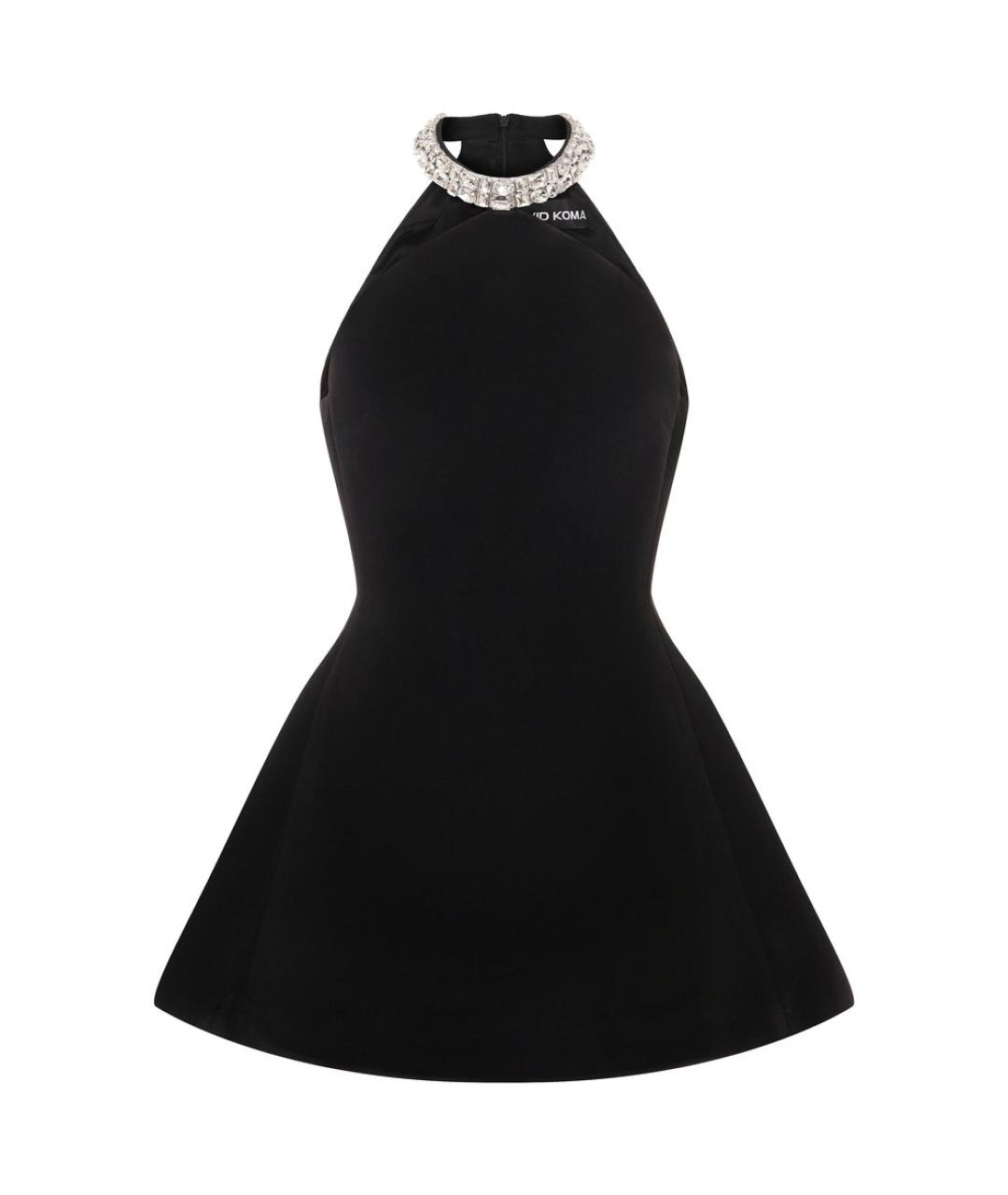 DAVID KOMA Черное коктейльное платье, фото 10