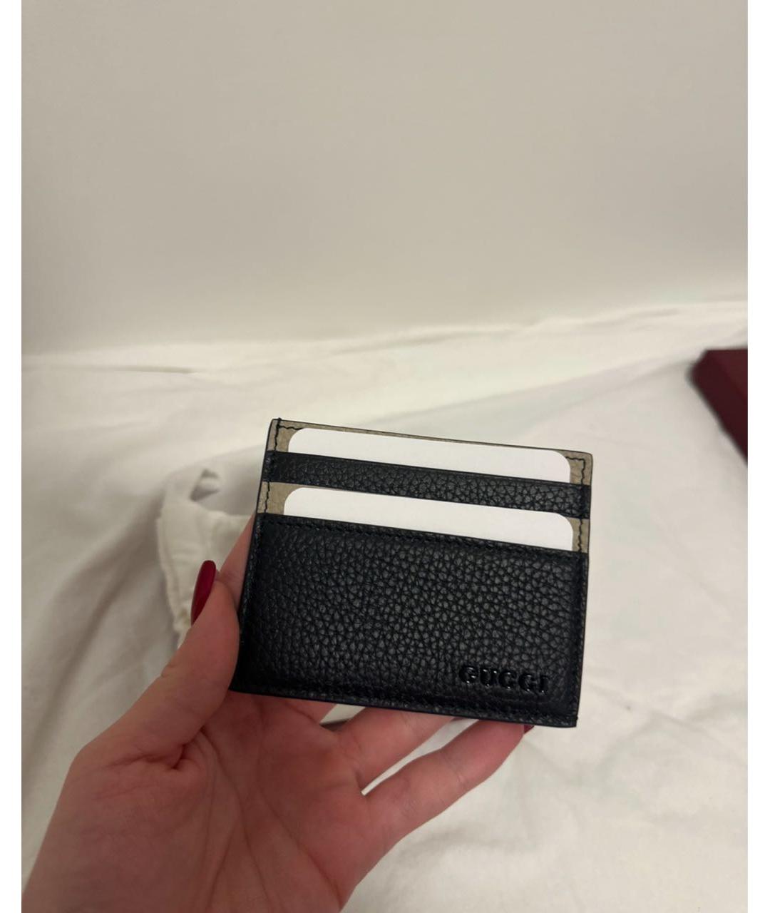 GUCCI Черный кожаный кардхолдер, фото 6