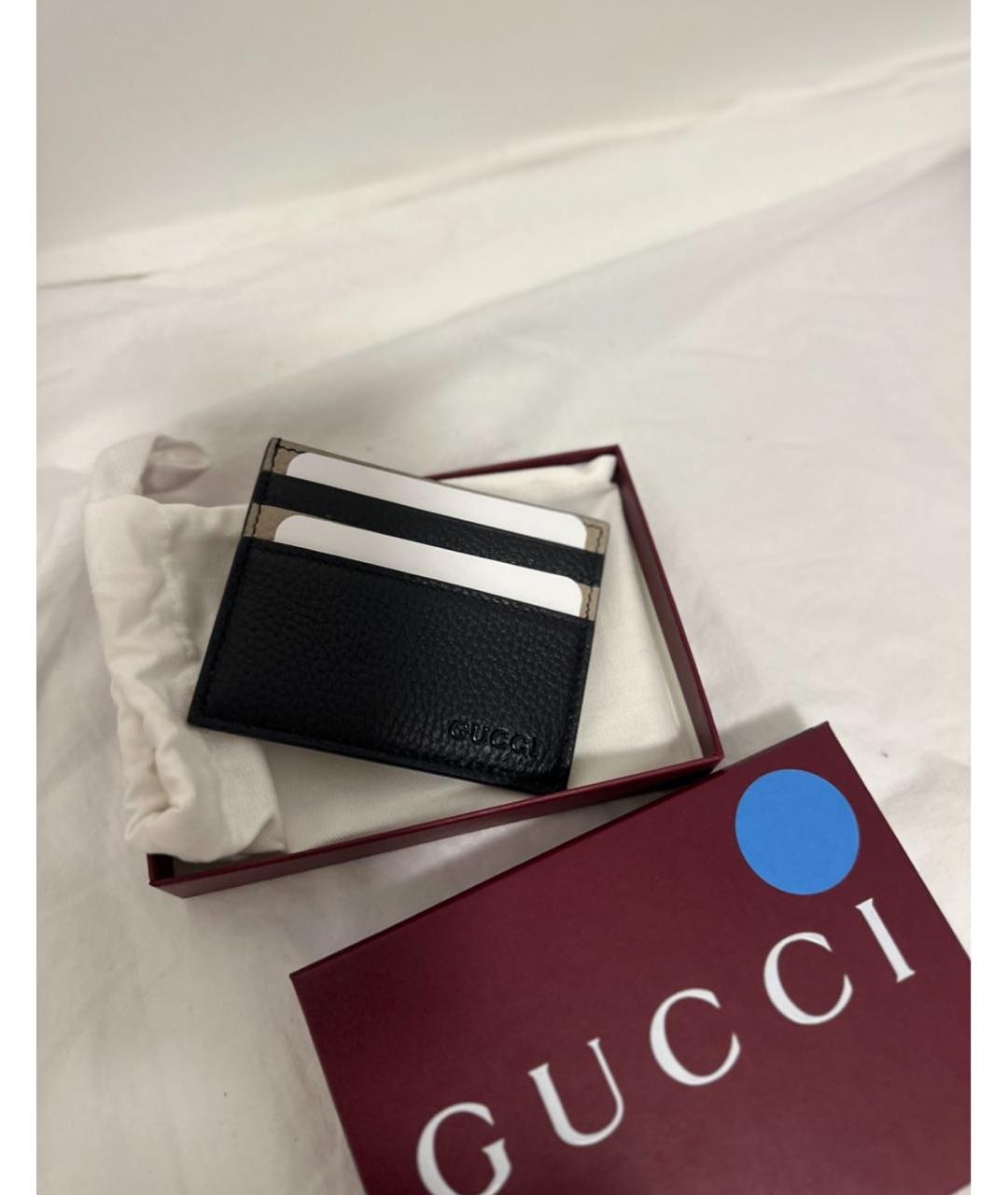 GUCCI Черный кожаный кардхолдер, фото 5