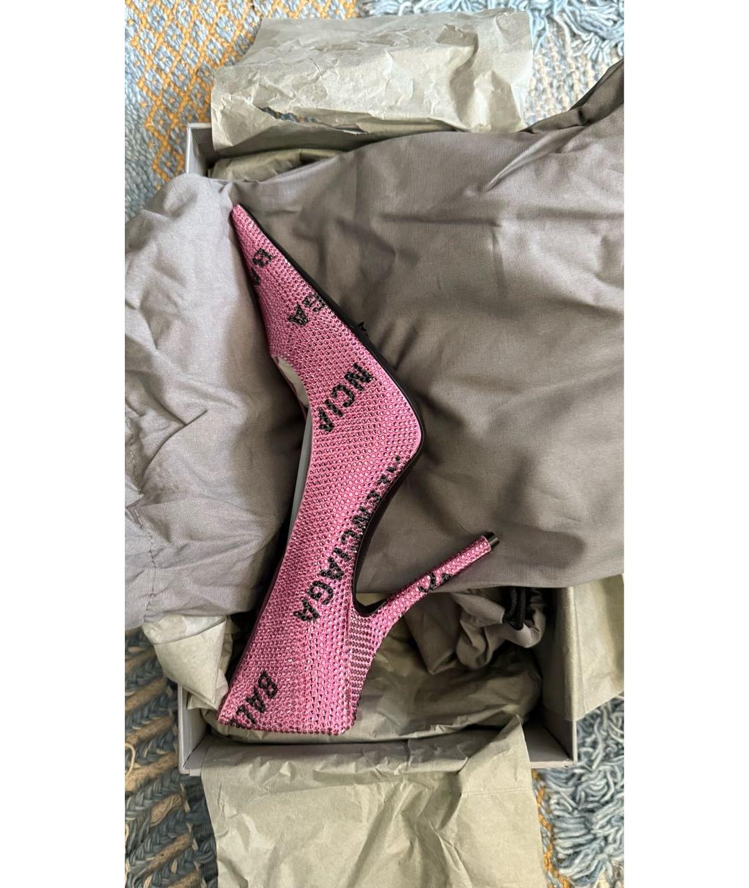 BALENCIAGA Розовые кожаные туфли, фото 5