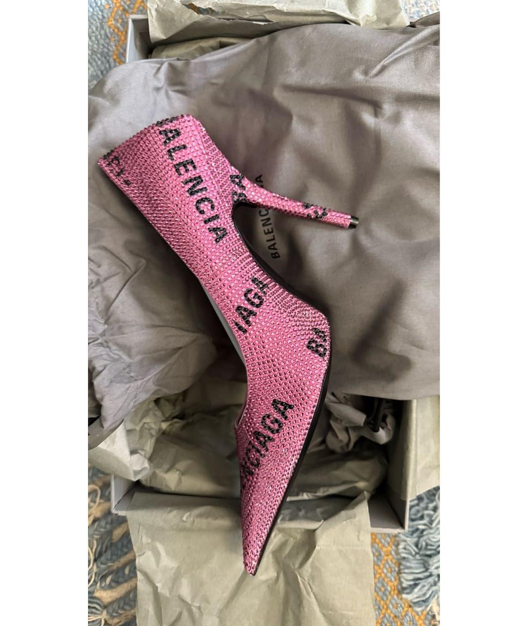 BALENCIAGA Розовые кожаные туфли, фото 6