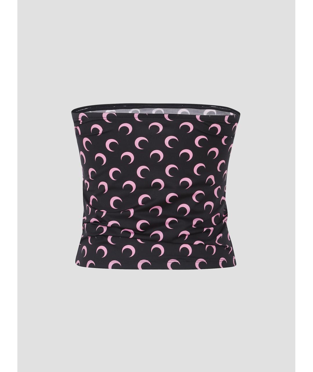 MARINE SERRE Черная полиамидовая майка, фото 2