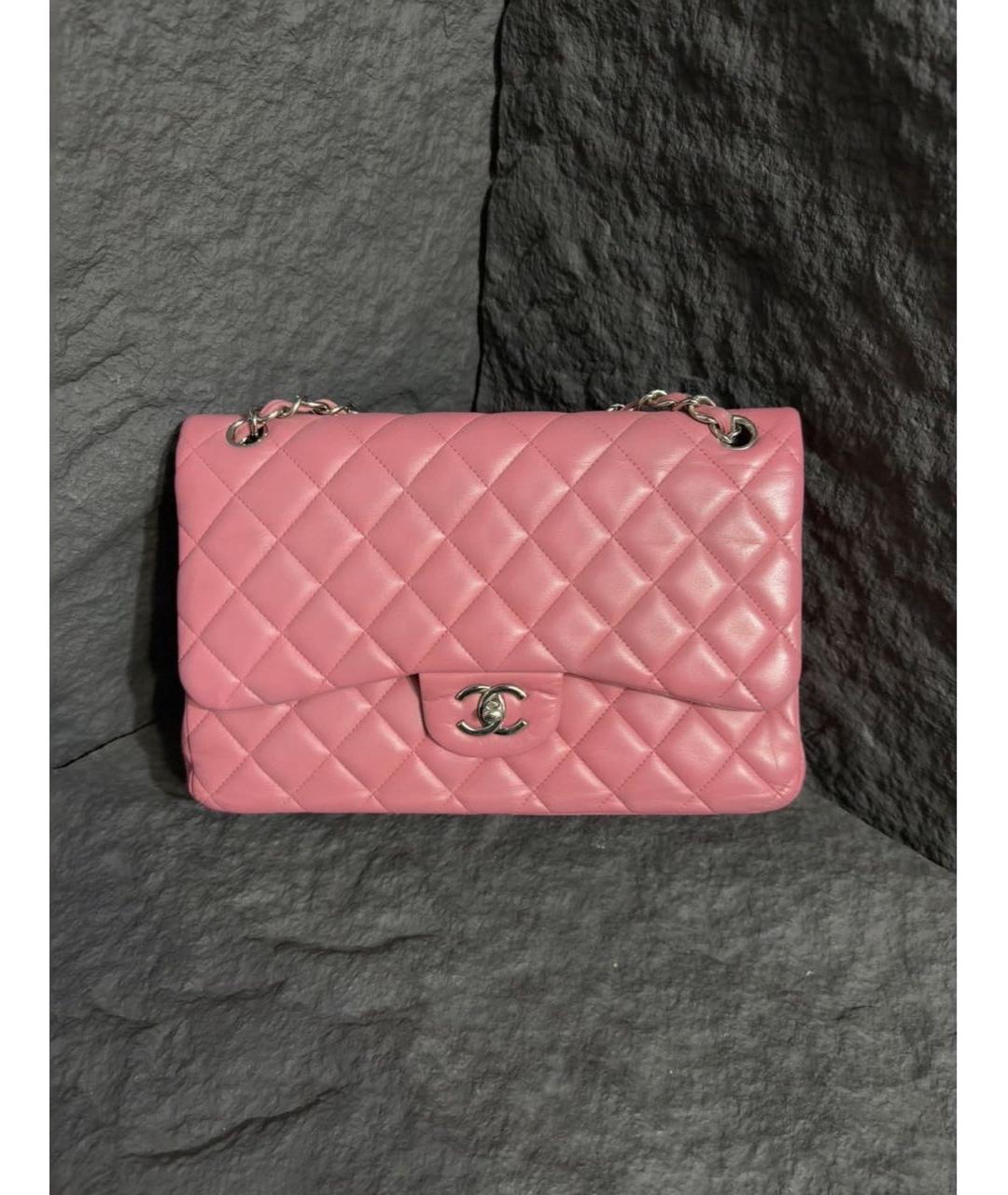 CHANEL Розовая кожаная сумка через плечо, фото 2