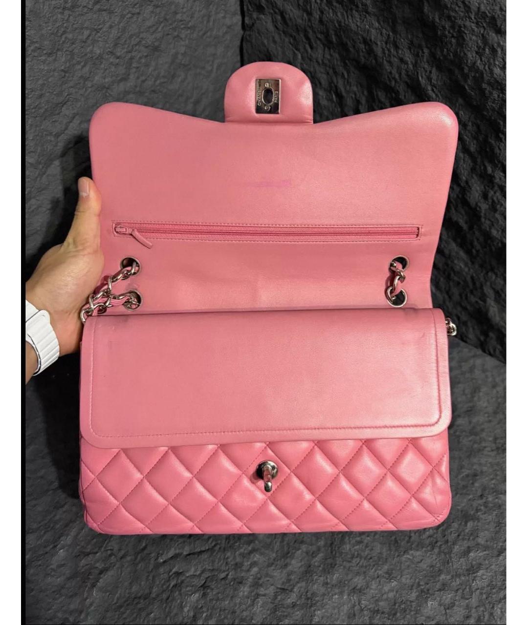 CHANEL Розовая кожаная сумка через плечо, фото 4