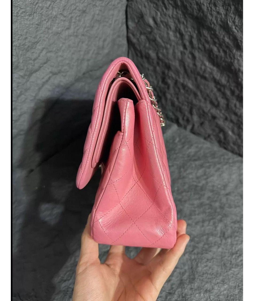 CHANEL Розовая кожаная сумка через плечо, фото 6