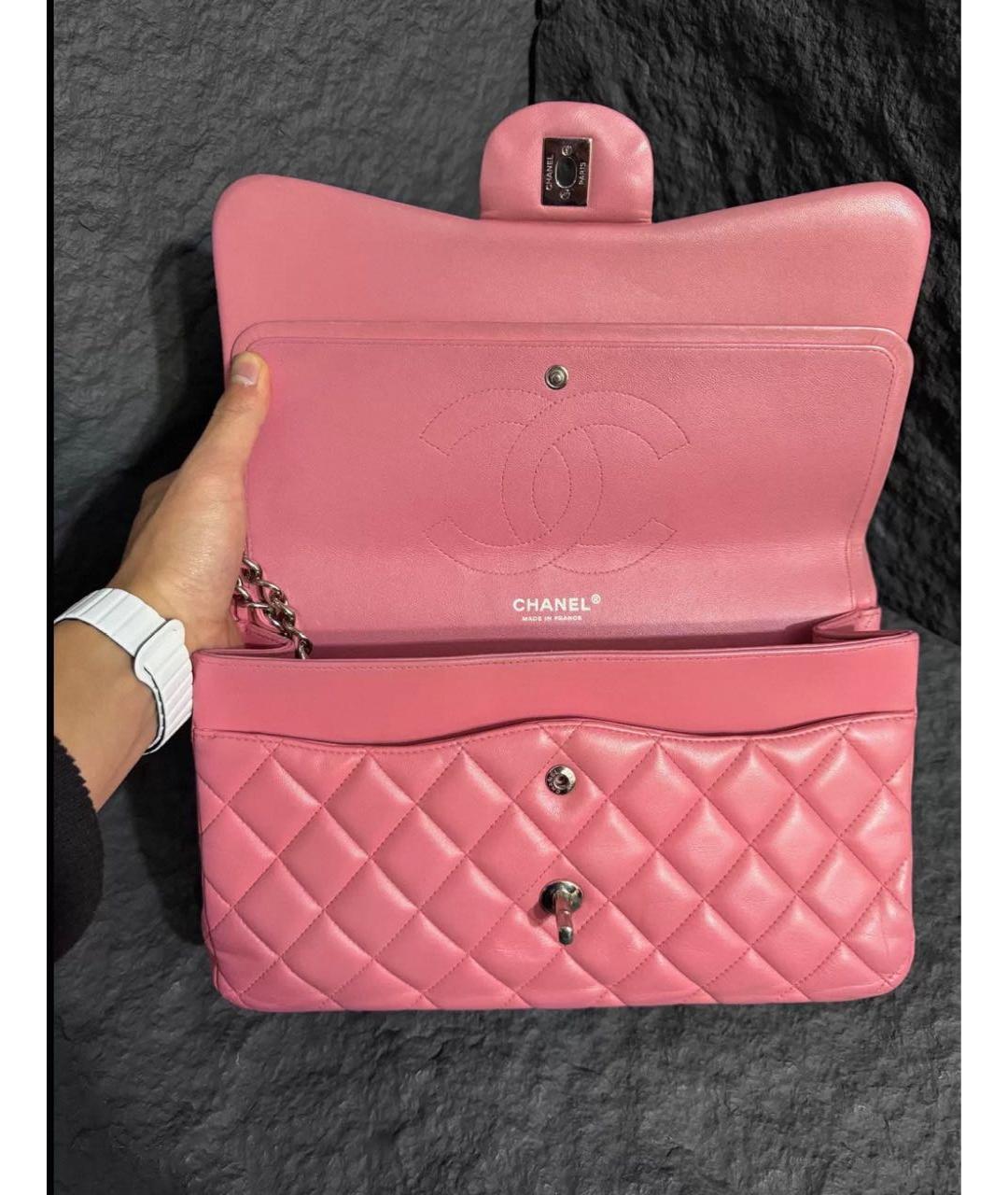 CHANEL Розовая кожаная сумка через плечо, фото 5