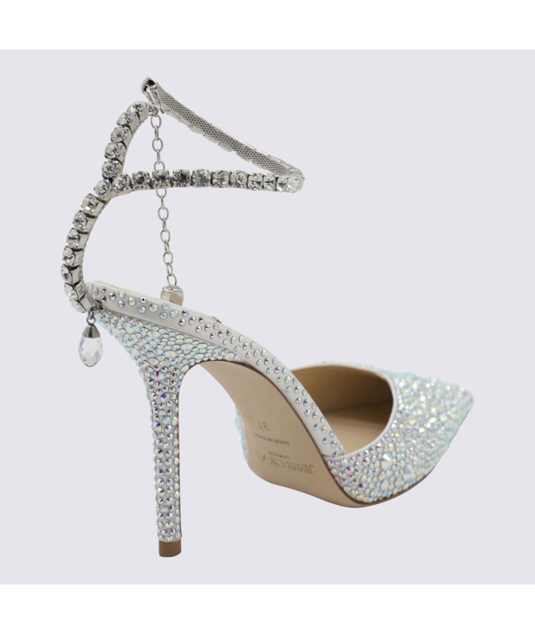 JIMMY CHOO Серебряные кожаные туфли, фото 2