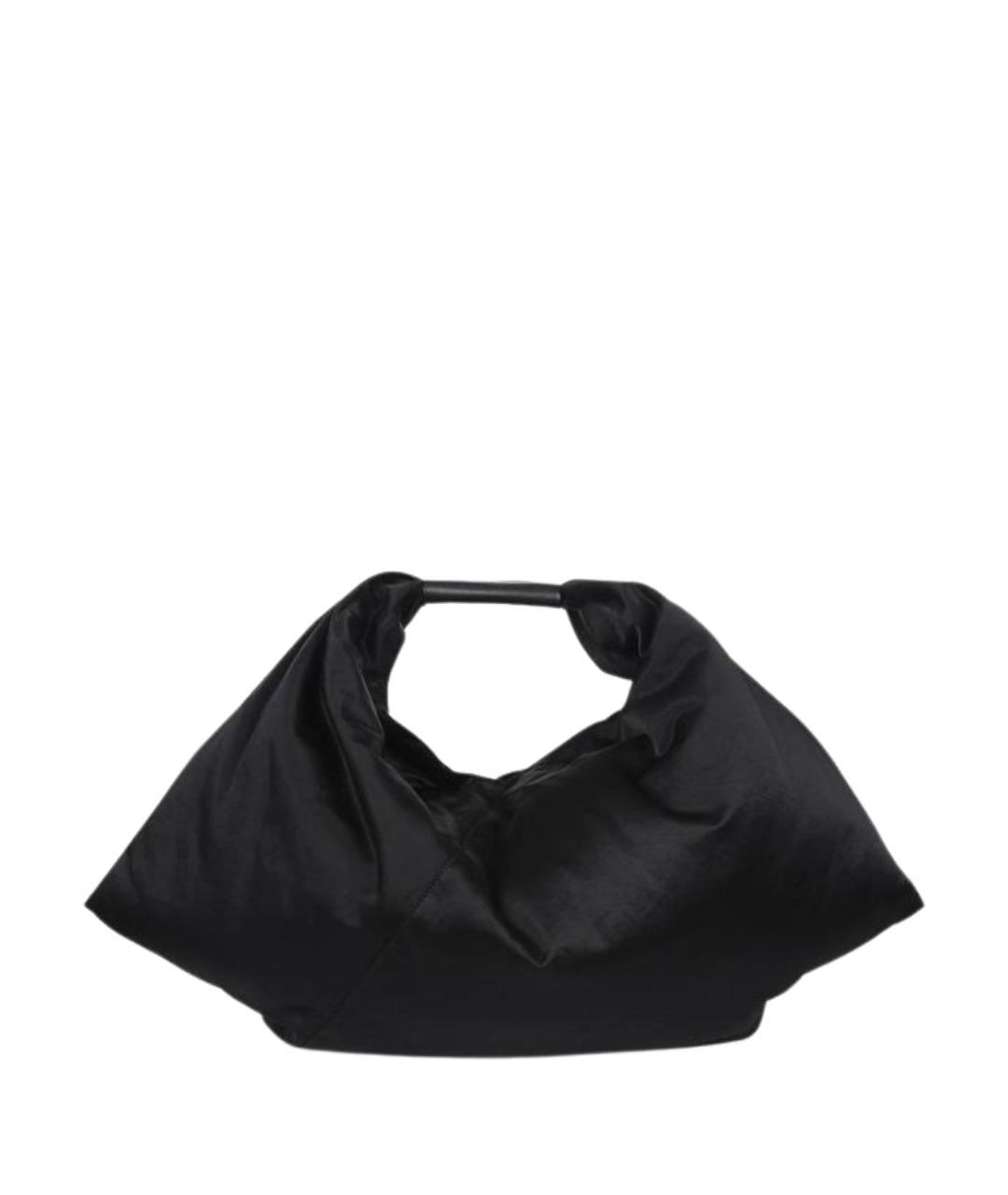 MM6 MAISON MARGIELA Черная хлопковая сумка с короткими ручками, фото 1