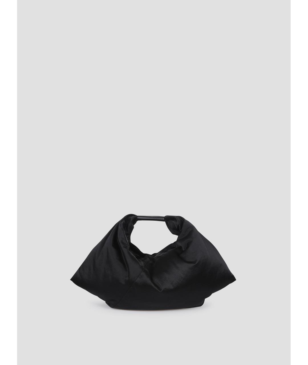 MM6 MAISON MARGIELA Черная хлопковая сумка с короткими ручками, фото 4