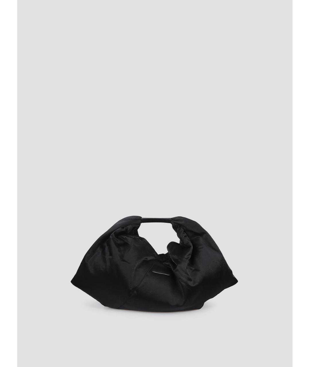 MM6 MAISON MARGIELA Черная хлопковая сумка с короткими ручками, фото 3