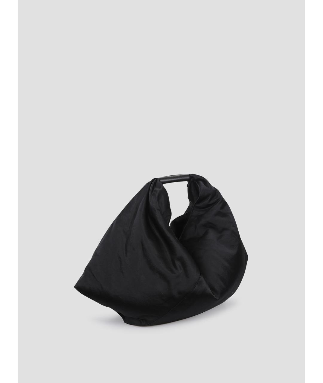 MM6 MAISON MARGIELA Черная хлопковая сумка с короткими ручками, фото 2