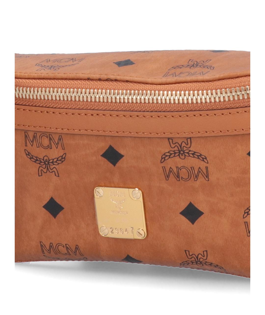 MCM Коричневая поясная сумка из искусственной кожи, фото 5