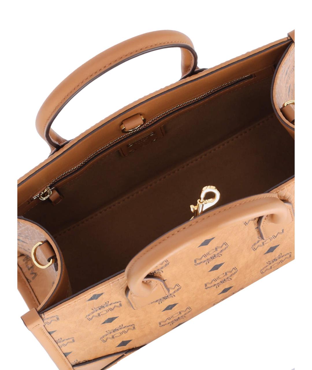 MCM Коричневая сумка тоут из искусственной кожи, фото 4