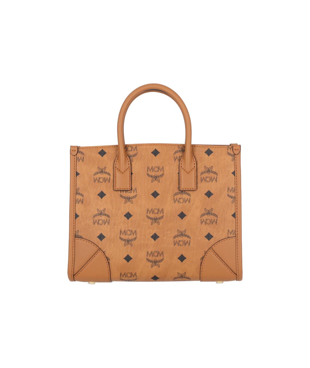 MCM Коричневая сумка тоут из искусственной кожи, фото 1