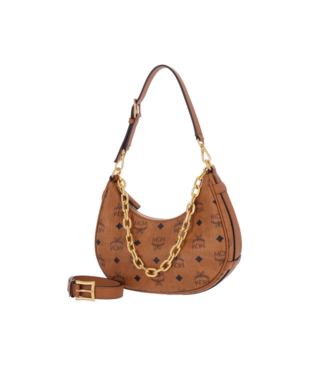 MCM Коричневая сумка через плечо из искусственной кожи, фото 2
