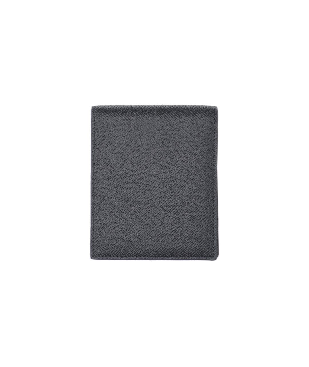 FERRAGAMO Черный кожаный кошелек, фото 3