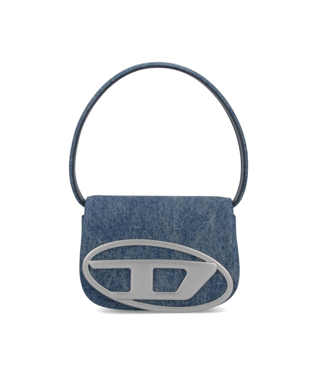 DIESEL Синяя хлопковая сумка с короткими ручками, фото 1
