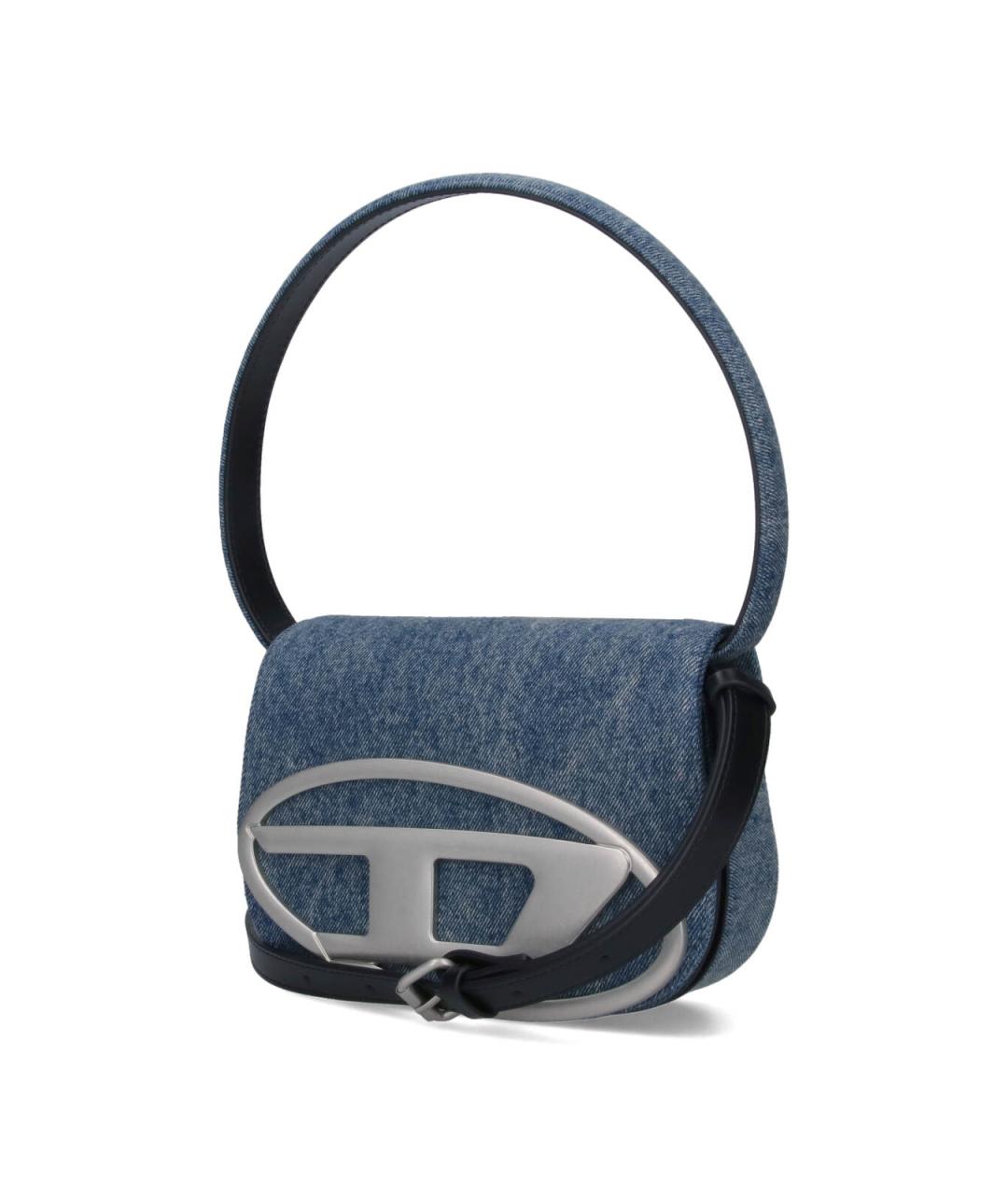 DIESEL Синяя хлопковая сумка с короткими ручками, фото 2